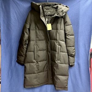 Sam Edelman Belted Puffer Coat Black L